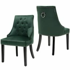 Costway Set of 2 Button-Tufted Dining Chair Upholstered Armless Side Chair -Dining Chairs And Benches Official Shop unnamed file 4635