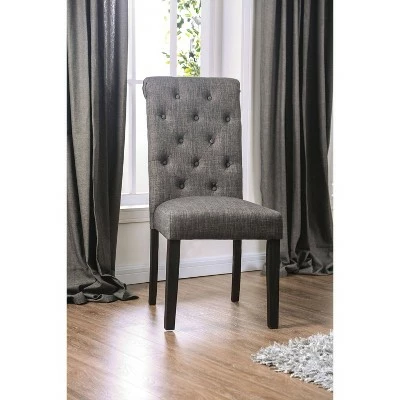 2pc Hepburn Scroll Back Side Chairs - HOMES: Inside + Out Antique Black/ivory 3 2pc Hepburn Scroll Back Side Chairs - HOMES: Inside + Out Antique Black/ivory
