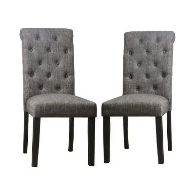 2pc Hepburn Scroll Back Side Chairs - HOMES: Inside + Out Antique Black/ivory 11 2pc Hepburn Scroll Back Side Chairs - HOMES: Inside + Out Antique Black/ivory - Image 9