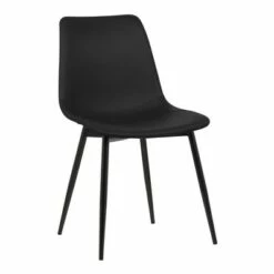 Monte Contemporary Dining Chair Faux Leather with Black Powder Coated Metal Legs - Armen Living -Dining Chairs And Benches Official Shop unnamed file 4666