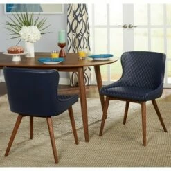 Set of 2 Seguro Dining Chairs - Buylateral Navy