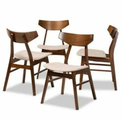 Set of 4 Danica Dining Chair - Baxton Studio Light Gray/walnut -Dining Chairs And Benches Official Shop unnamed file 4722