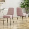 Set of 2 Alnoor Modern Dining Chairs - Christopher Knight Home Light Blush -Dining Chairs And Benches Official Shop unnamed file 4731
