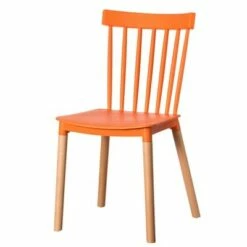 Fabulaxe Modern Plastic Dining Chair Windsor Design with Beech Wood Legs -Dining Chairs And Benches Official Shop unnamed file 4748
