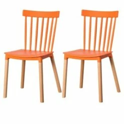 Fabulaxe Modern Plastic Dining Chair Windsor Design with Beech Wood Legs -Dining Chairs And Benches Official Shop unnamed file 4749