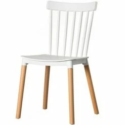 Fabulaxe Modern Plastic Dining Chair Windsor Design with Beech Wood Legs -Dining Chairs And Benches Official Shop unnamed file 4751