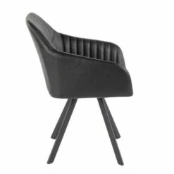 Set of 2 Clubhouse Contemporary Dining Chairs - LumiSource Metal/faux Leather Black/charcoal -Dining Chairs And Benches Official Shop unnamed file 478