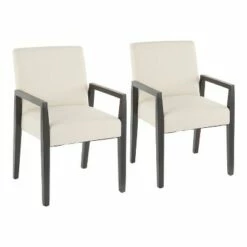 Set of 2 Carmen Contemporary Upholstered Dining Chairs Wood and Polyester Fabric - LumiSource Black/teal -Dining Chairs And Benches Official Shop unnamed file 48