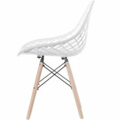 Fabulaxe Mid-Century Modern Style Plastic DSW Shell Dining Chair with Lattice Back and Wooden Dowel Eiffel Legs -Dining Chairs And Benches Official Shop unnamed file 4849