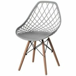 Fabulaxe Mid-Century Modern Style Plastic DSW Shell Dining Chair with Lattice Back and Wooden Dowel Eiffel Legs -Dining Chairs And Benches Official Shop unnamed file 4861