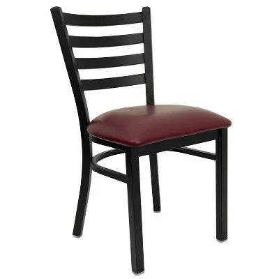 Flash Furniture Black Ladder Back Metal Restaurant Chair 16 Flash Furniture Black Ladder Back Metal Restaurant Chair - Image 14