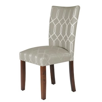 Set of 2 Parson Dining Chair - HomePop Wood/navy Lattice 6 Set of 2 Parson Dining Chair - HomePop Wood/navy Lattice - Image 4