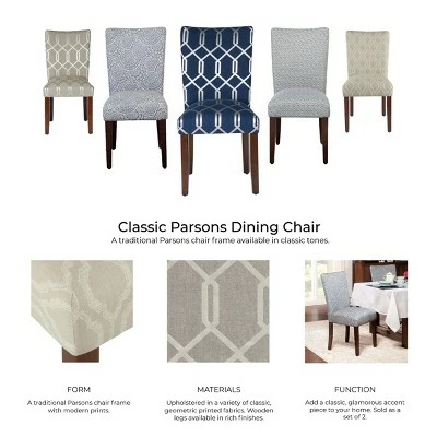 Set of 2 Parson Dining Chair - HomePop Wood/navy Lattice 14 Set of 2 Parson Dining Chair - HomePop Wood/navy Lattice - Image 12