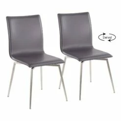 Set of 2 Mason Contemporary Dining Chairs - LumiSource Steel/faux Leather Black -Dining Chairs And Benches Official Shop unnamed file 4994