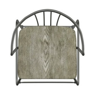 Set of 2 Nowell Iron Dining Chairs Gray - Inspire Q 7 Set of 2 Nowell Iron Dining Chairs Gray - Inspire Q - Image 5