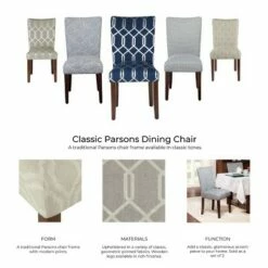 Set of 2 Parson Dining Chair Wood/Periwinkle - Floral - HomePop -Dining Chairs And Benches Official Shop unnamed file 5085