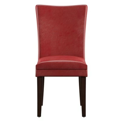 Set of 2 Nosse Parson Dining Chairs Faux Leather Wine Red - Inspire Q 3 Set of 2 Nosse Parson Dining Chairs Faux Leather Wine Red - Inspire Q