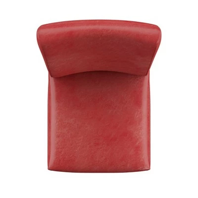 Set of 2 Nosse Parson Dining Chairs Faux Leather Wine Red - Inspire Q 5 Set of 2 Nosse Parson Dining Chairs Faux Leather Wine Red - Inspire Q - Image 3