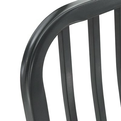 Set of 2 Gabena Metal and Leather Dining Chairs Black - Inspire Q 10 Set of 2 Gabena Metal and Leather Dining Chairs Black - Inspire Q - Image 8