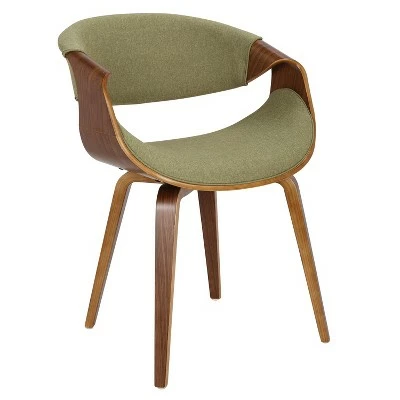 Curvo Mid-Century Modern Dining Accent Chair - LumiSource Green 11 Curvo Mid-Century Modern Dining Accent Chair - LumiSource Green - Image 9