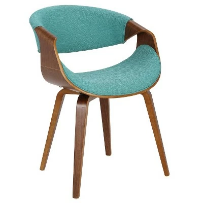 Curvo Mid-Century Modern Dining Accent Chair - LumiSource Green 14 Curvo Mid-Century Modern Dining Accent Chair - LumiSource Green - Image 12