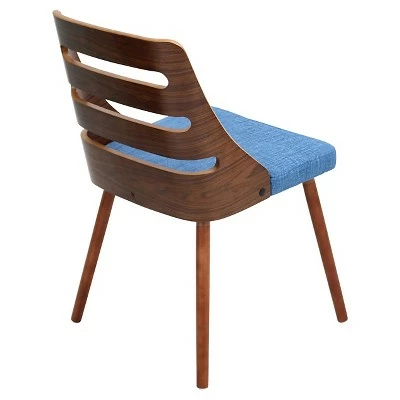 Trevi Mid-Century Modern Dining Chair - LumiSource Blue 4 Trevi Mid-Century Modern Dining Chair - LumiSource Blue - Image 2