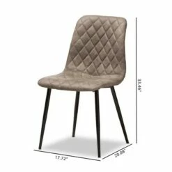 Set of 2 Roberta Midcentury Modern Fabric Upholstered Shell Dining Chairs Light Brown - Baxton Studio -Dining Chairs And Benches Official Shop unnamed file 5208