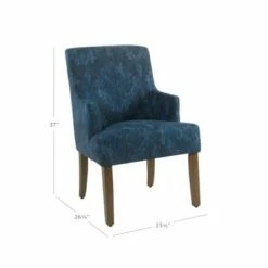 Meredith Dining Chair -Homepop Navy Floral