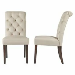 Set of 2 Grammercy Velvet Button Tufted Dining Chair - Inspire Q Dark Gray