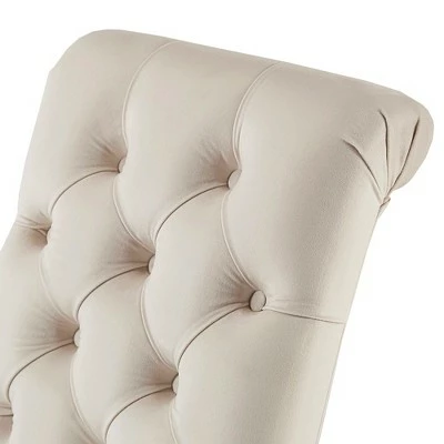 Set of 2 Grammercy Velvet Button Tufted Dining Chair - Inspire Q Dark Gray 4 Set of 2 Grammercy Velvet Button Tufted Dining Chair - Inspire Q Dark Gray - Image 2