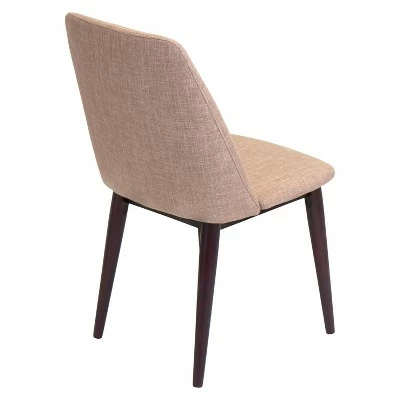 Set of 2 Tintori Mid Century Modern Dining Chairs Wood/Espresso - LumiSource 4 Set of 2 Tintori Mid Century Modern Dining Chairs Wood/Espresso - LumiSource - Image 2