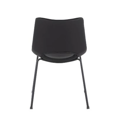 Set of 2 Robbi Steel/Faux Leather Dining Chairs - LumiSource Black/camel 6 Set of 2 Robbi Steel/Faux Leather Dining Chairs - LumiSource Black/camel - Image 4