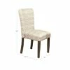 Set of 2 Parson Dining Chair Wood/Gray Diamond - HomePop