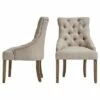 Lawler Button Tufted Dining Chair 2 in Set - Inspire Q® Smoke