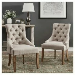 Lawler Button Tufted Dining Chair 2 in Set - Inspire Q® Smoke -Dining Chairs And Benches Official Shop unnamed file 5404