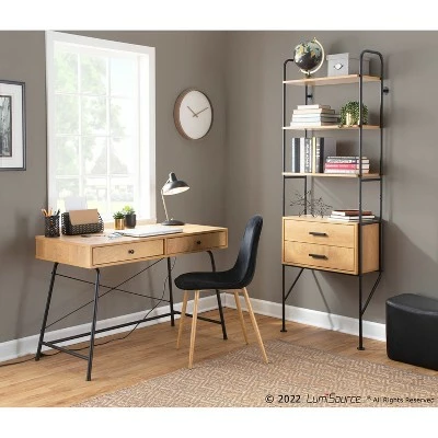 Set of 2 Pebble Metal/Velvet Dining Chairs - LumiSource Natural/cream 11 Set of 2 Pebble Metal/Velvet Dining Chairs - LumiSource Natural/cream - Image 9