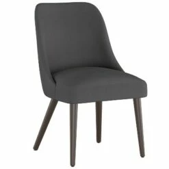 Geller Modern Dining Chair in Shiny Velvet - Project 62™ Dove Gray