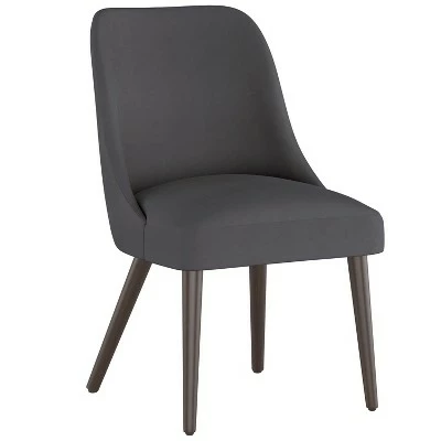 Geller Modern Dining Chair in Shiny Velvet - Project 62™ Dove Gray 3 Geller Modern Dining Chair in Shiny Velvet - Project 62™ Dove Gray