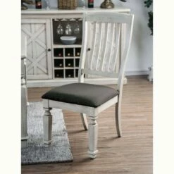 Irena Cushioned Wood Dining Chair Winter White - HOMES: Inside + Out