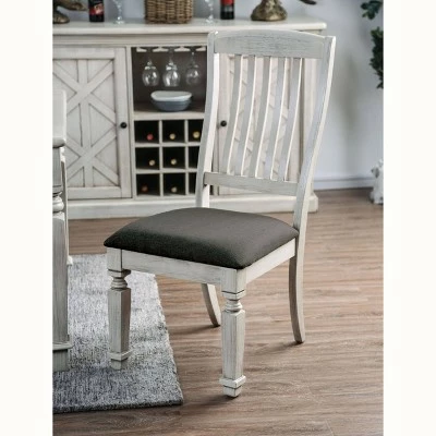 Irena Cushioned Wood Dining Chair Winter White - HOMES: Inside + Out 3 Irena Cushioned Wood Dining Chair Winter White - HOMES: Inside + Out
