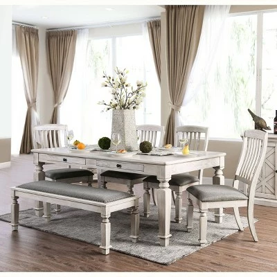 Irena Cushioned Wood Dining Chair Winter White - HOMES: Inside + Out 5 Irena Cushioned Wood Dining Chair Winter White - HOMES: Inside + Out - Image 3