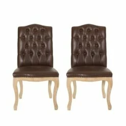 2pk Shylo Contemporary Faux Leather Dining Chairs - Christopher Knight Home Cognac Brown/natural -Dining Chairs And Benches Official Shop unnamed file 5440