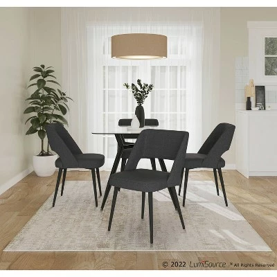 Valencia Steel/Polyester Dining Chair - LumiSource Black/green 13 Valencia Steel/Polyester Dining Chair - LumiSource Black/green - Image 11