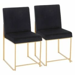 Set of 2 High Back Fuji Contemporary Dining Chairs - LumiSource Stainless Steel/black Velvet 33 Set of 2 High Back Fuji Contemporary Dining Chairs - LumiSource Stainless Steel/black Velvet -Dining Chairs And Benches Official Shop unnamed file 5461
