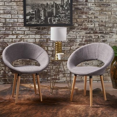Set of 2 Keegan Dining Chair - Christopher Knight Home Gray 3 Set of 2 Keegan Dining Chair - Christopher Knight Home Gray