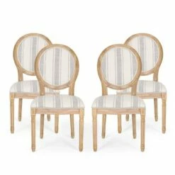 Set of 4 Phinnaeus French Country Fabric Dining Chairs - Christopher Knight Home Dark Blue Plaid/light Beige -Dining Chairs And Benches Official Shop unnamed file 5508