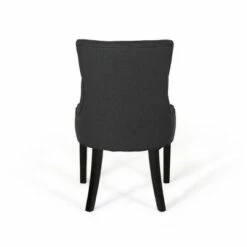 Set of 2 Cheney Contemporary Tufted Dining Chairs - Christopher Knight Home Dark Gray/dark Brown Finish -Dining Chairs And Benches Official Shop unnamed file 5515