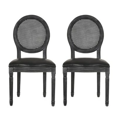 2pk Aquilla French Country Wood and Cane Upholstered Dining Chairs - Christopher Knight Home Gray 13 2pk Aquilla French Country Wood and Cane Upholstered Dining Chairs - Christopher Knight Home Gray - Image 11
