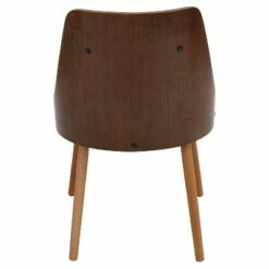 Gianna Mid Century Modern Walnut Upholstered Wood Back Dining Chair Wood/Gray - LumiSource -Dining Chairs And Benches Official Shop unnamed file 5540