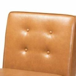 Arvid Mid-Century Faux Leather Upholstered Wood Dining Chair Walnut/Brown - Baxton Studio -Dining Chairs And Benches Official Shop unnamed file 5579